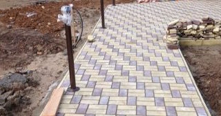 Укладка тротуарной плитки под ключ в Новомосковске в октябре